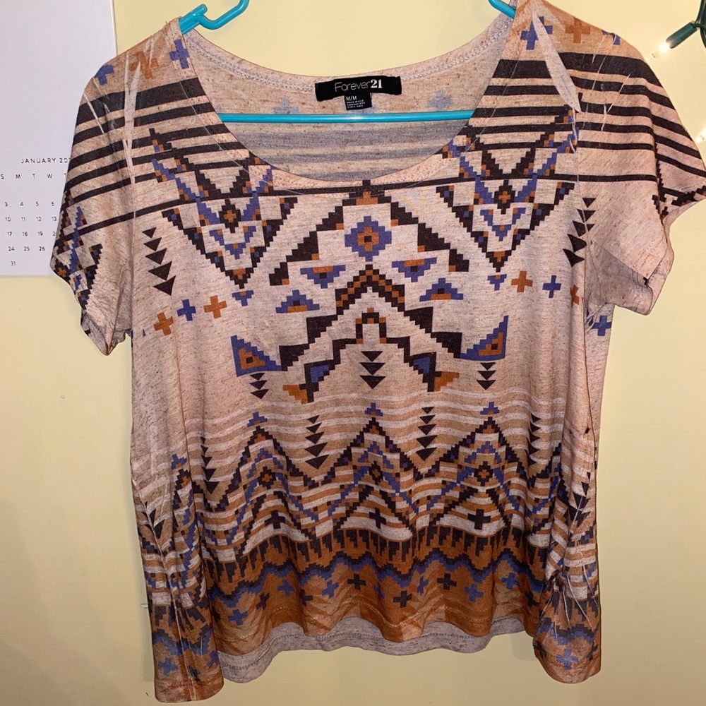 Forever 21 Tribal Print Top